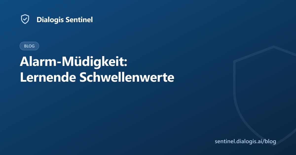 Fehlalarme Monitoring reduzieren: Lernende Schwellenwerte